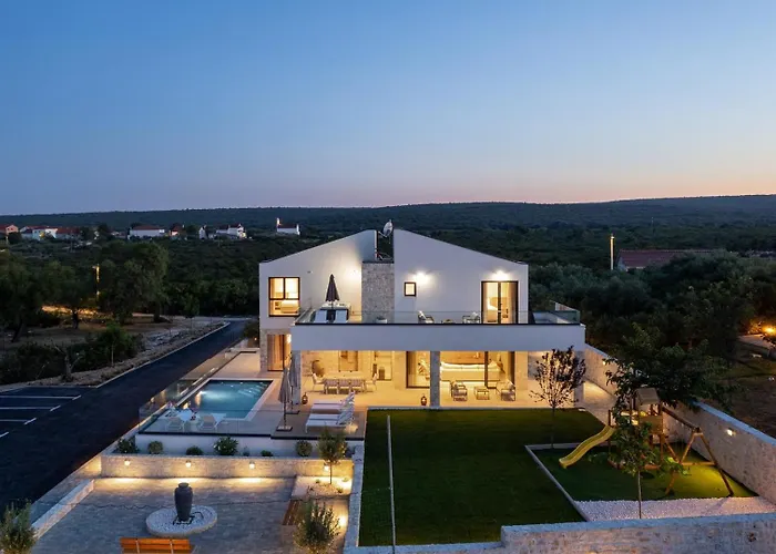 Villa Luxury Terra Dalmatica Heated Pool Jacuzzi Sauna Sikovo